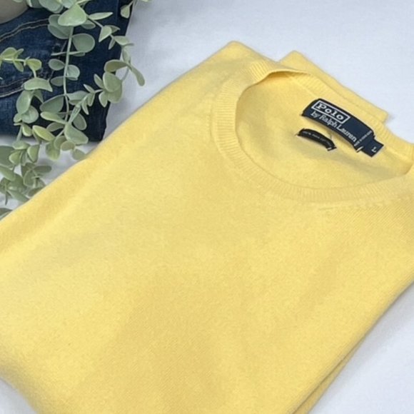 Polo Ralph Lauren Other - Polo Ralph Lauren Vintage 1980's Yellow Crewneck Sweater, Size: L